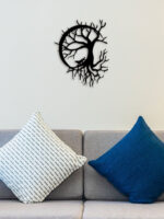 Tree In Circular Shape Metal Wall Art2