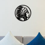 Tribesman Face Metal Wall Art2