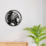 Tribesman Face Metal Wall Art3