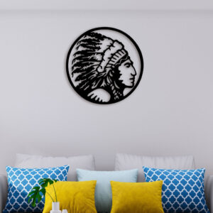 Tribesman Face Metal Wall Art4