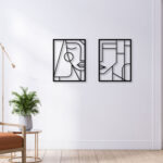 Two Women Metal Wall Art Grace Your Space with Timeless Elegance