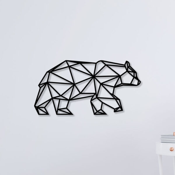 Walking Bear Metal Wall Art1