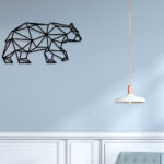 Walking Bear Metal Wall Art2