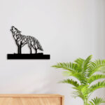 Wolf In Forest Metal Wall Art3