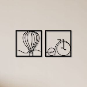 Balloon With Cycle Metal Wall Art Whimsical Elegance for Your Space1