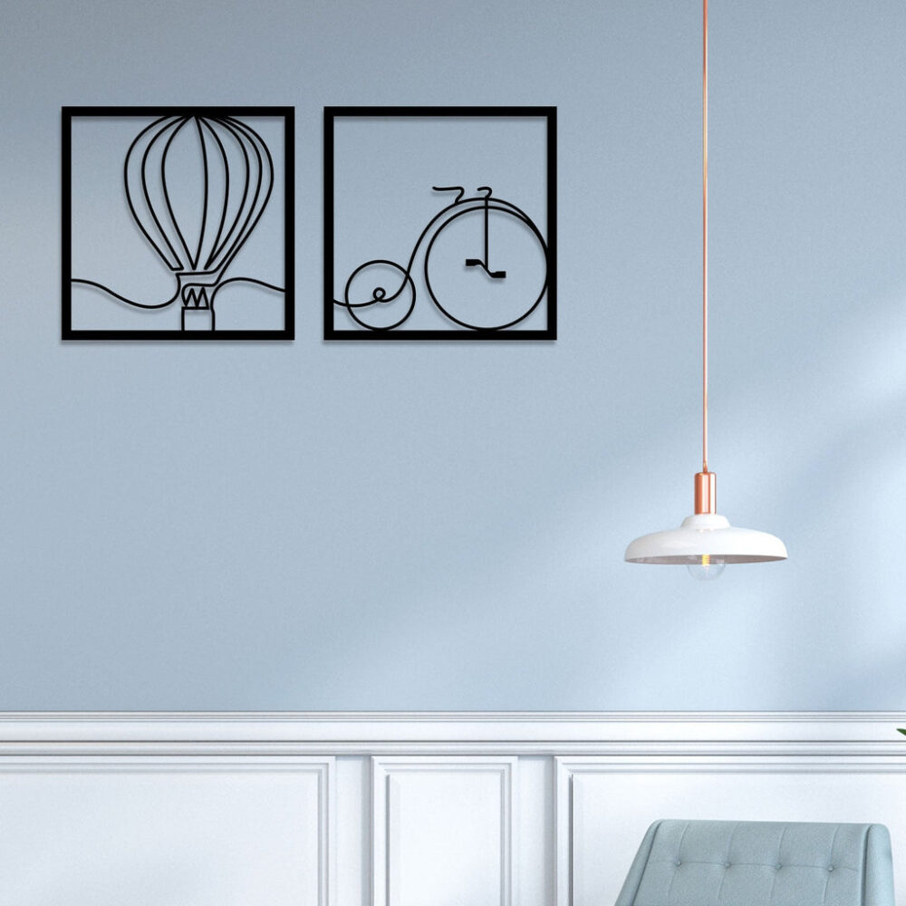 Balloon With Cycle Metal Wall Art Whimsical Elegance for Your Space2