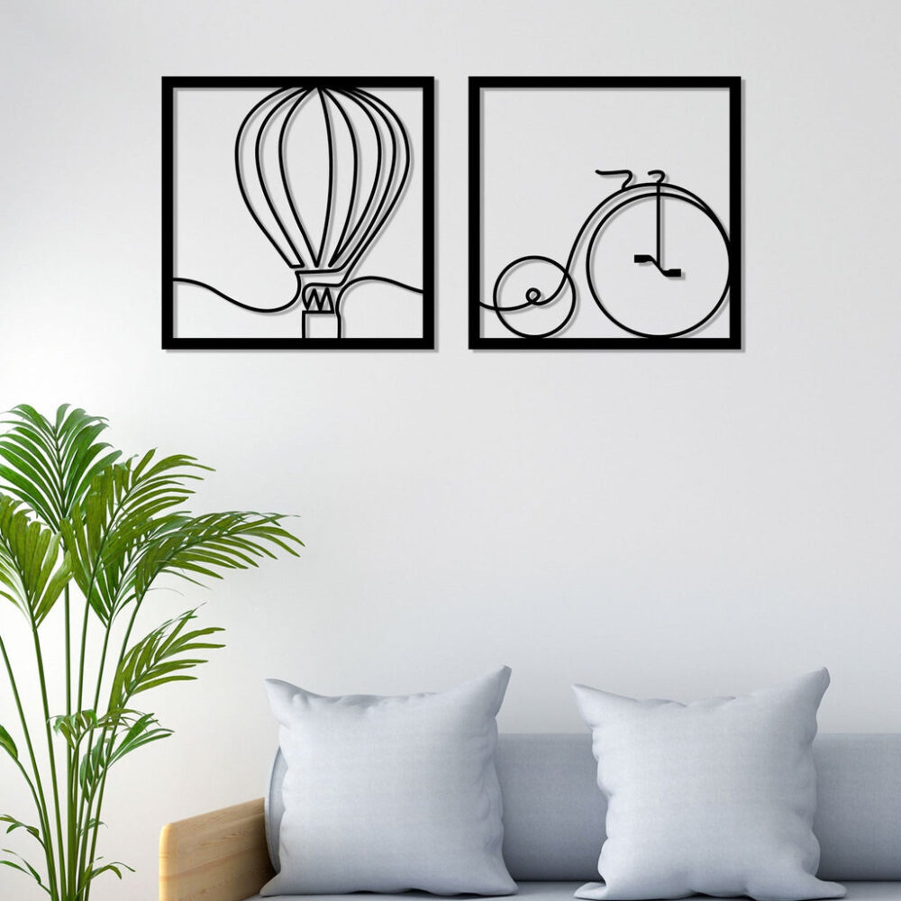 Balloon With Cycle Metal Wall Art Whimsical Elegance for Your Space3