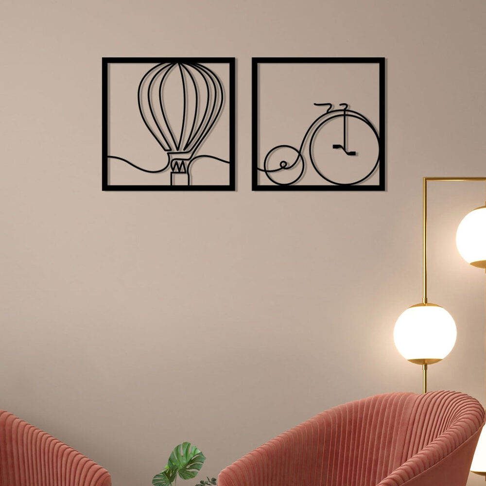 Balloon With Cycle Metal Wall Art Whimsical Elegance for Your Space4