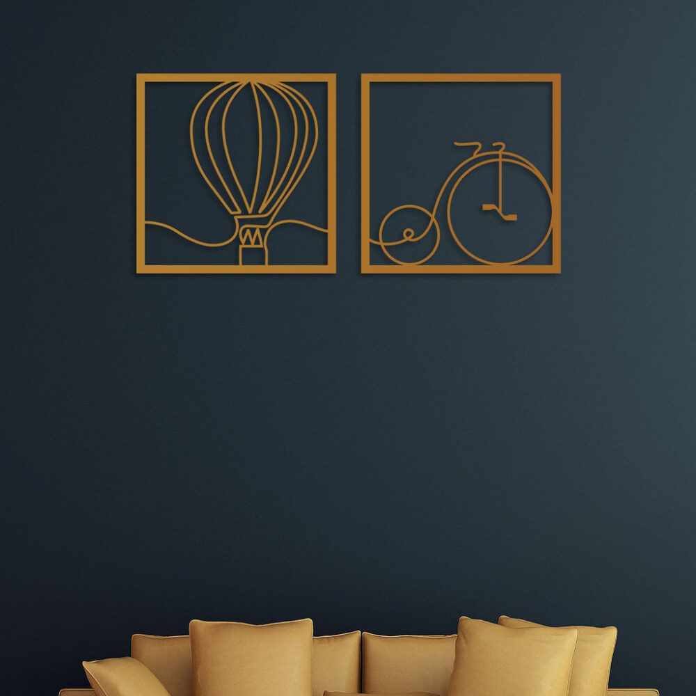 Balloon With Cycle Metal Wall Art Whimsical Elegance for Your Space6