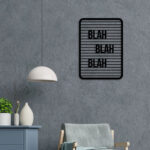 Blah Blah Metal Wall Art Elevate Your Space with Contemporary Elegance3