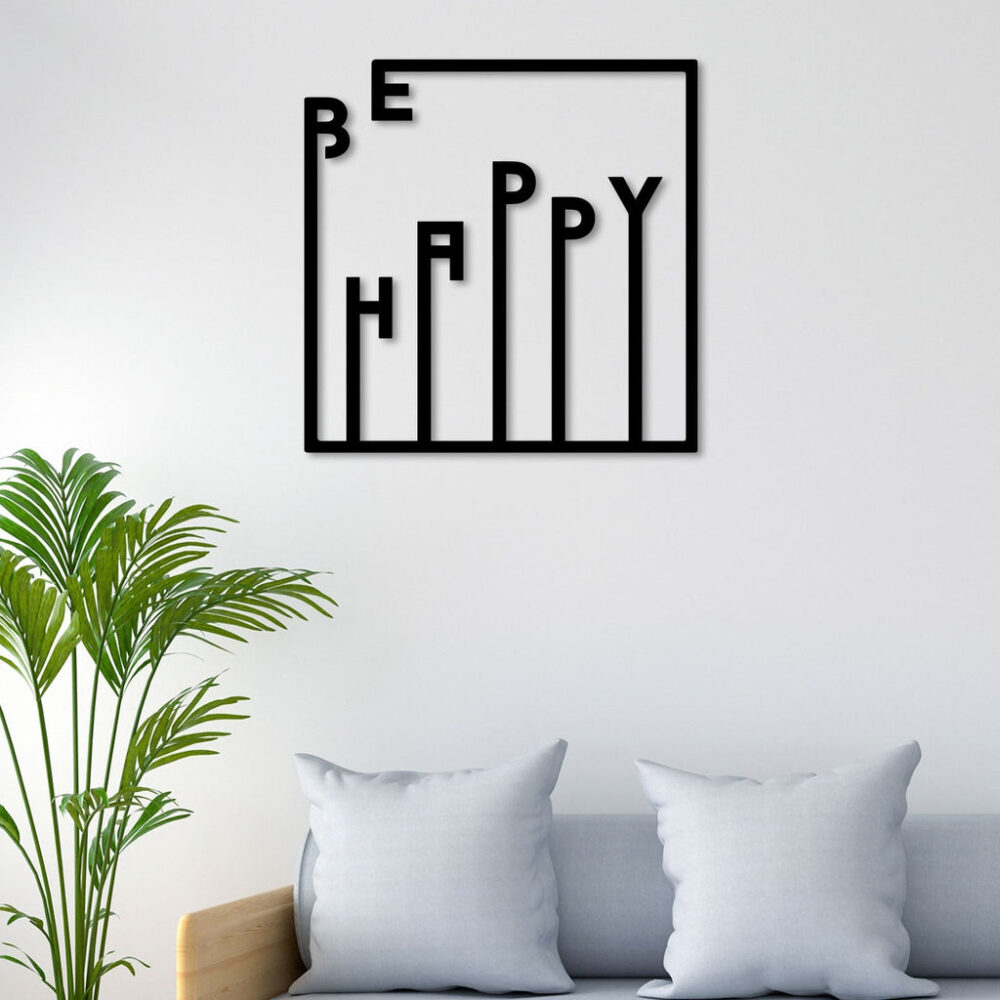 Buy Unique Designer [Bring Home Happiness with Be Happy Metal Wall Art] Online in India @ Best Price NEPTUB2