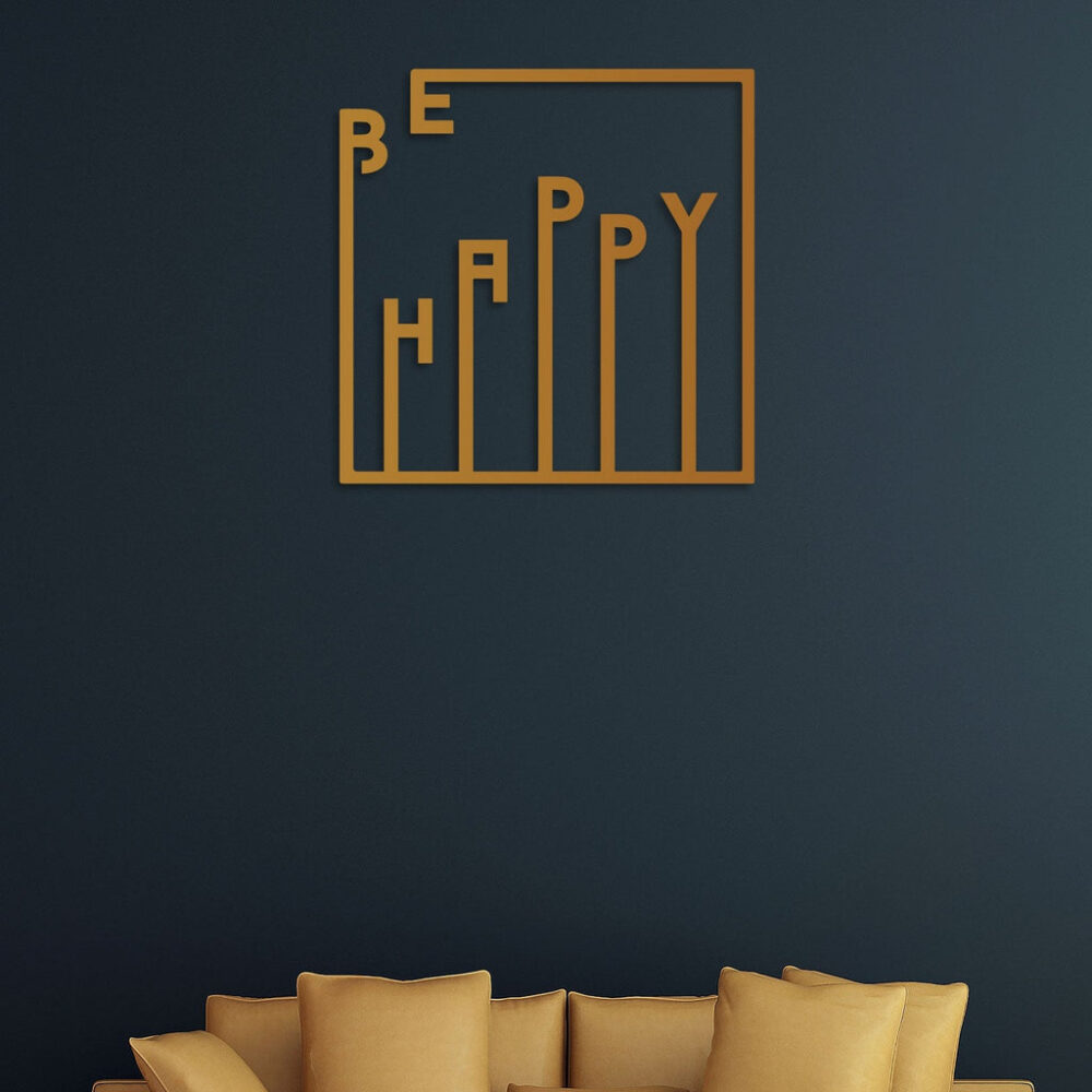 Buy Unique Designer [Bring Home Happiness with Be Happy Metal Wall Art] Online in India @ Best Price NEPTUB5
