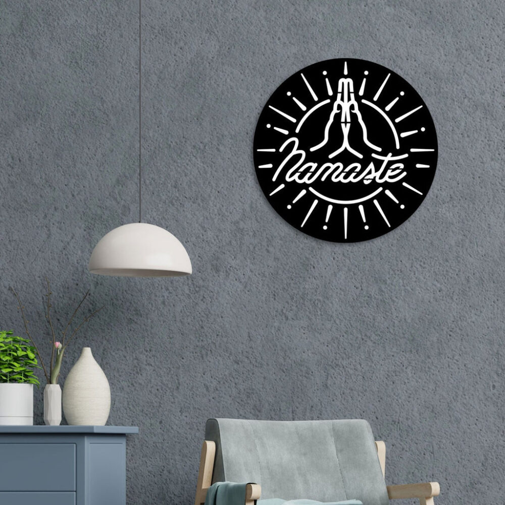 Buy Unique Designer [Embrace Tranquility with Namaste Metal Wall Art] Online in India @ Best Price NEPTUB2