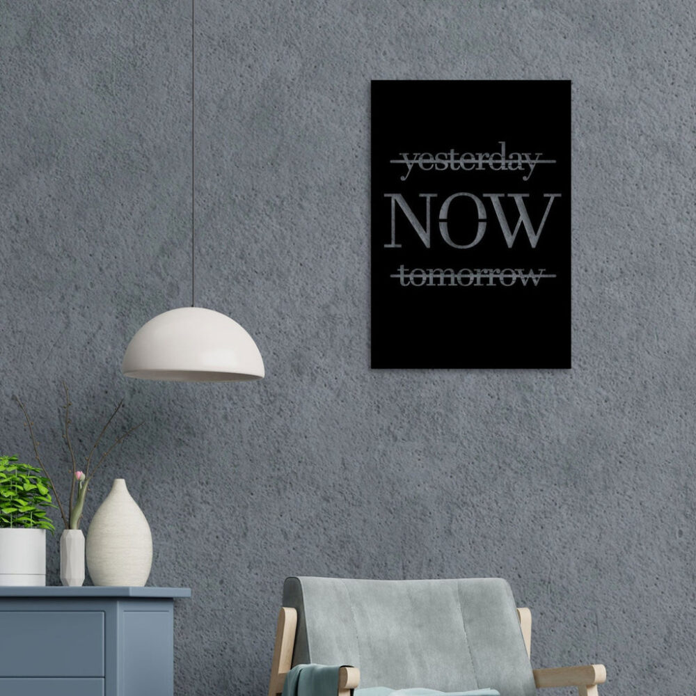 Only Now Metal Wall Art Seize the Moment with Timeless Elegance4