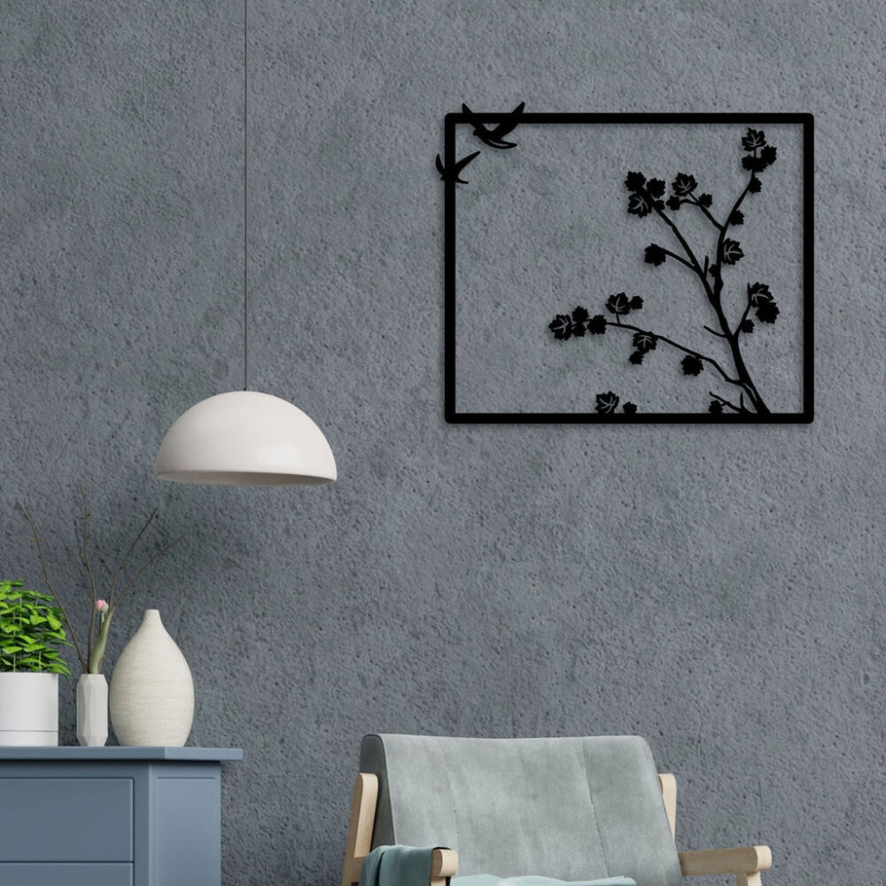 Tree With Bird Metal Wall Art Nature's Serenity in Your Space2