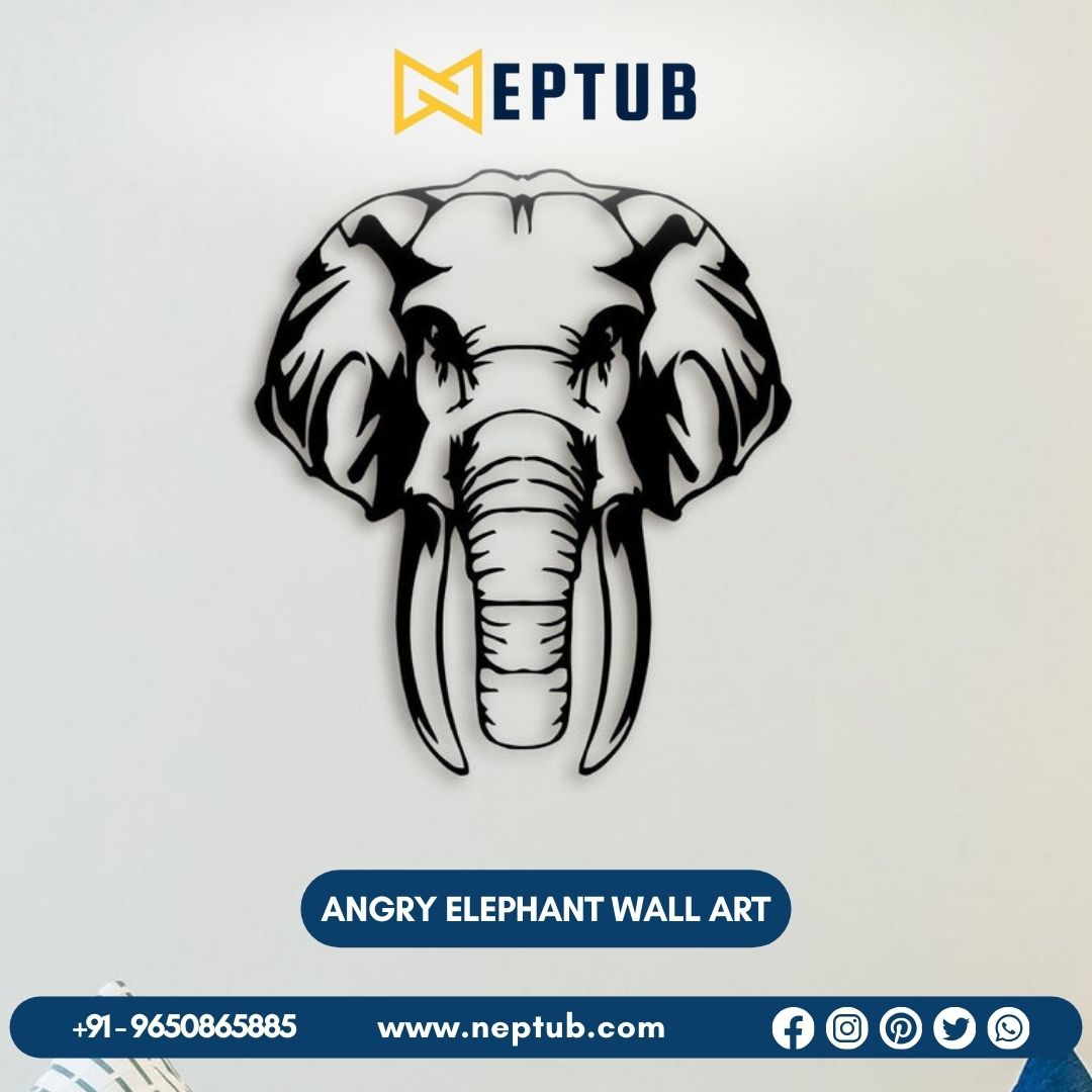 Angry Elephant Wall Art Unleash the Power of Wildlife in Your Space