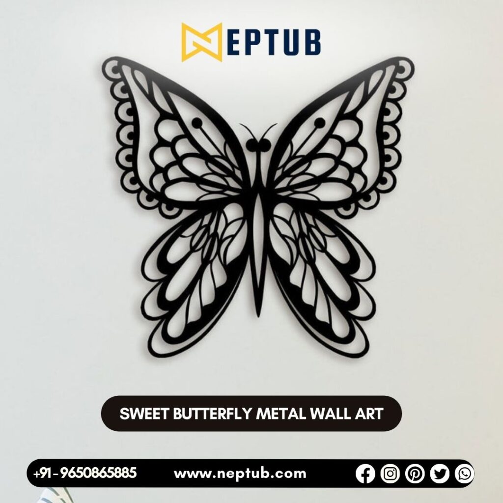 Beautiful Butterfly Metal Wall Art Whimsical Elegance