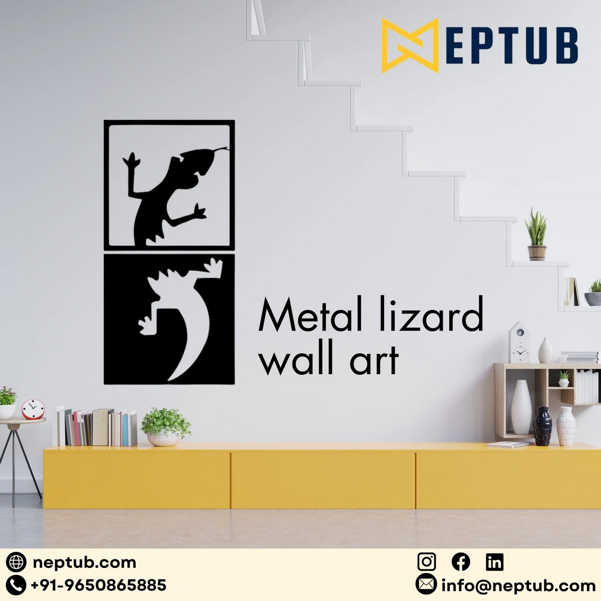 Metal Lizard Wall Art