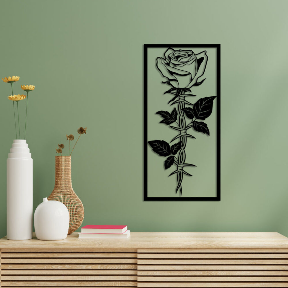 Beautiful Big Rose Metal Wall Art Elevate Your Space with Floral Elegance