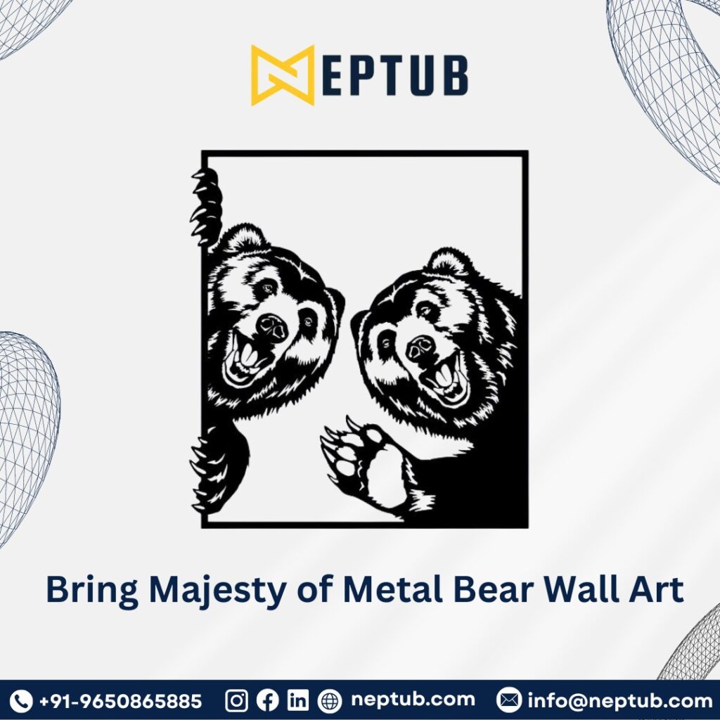 Bring Majesty to Your Space with Metal Bear Wall Art Wilderness Inspired Elegance