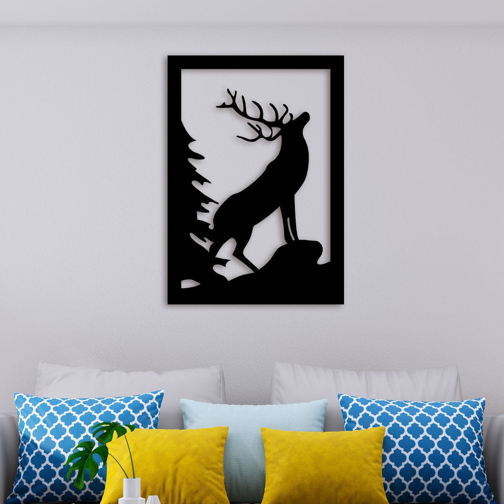 Reindeer Metal Wall Decor Captivating Nature's Grace in Your Home