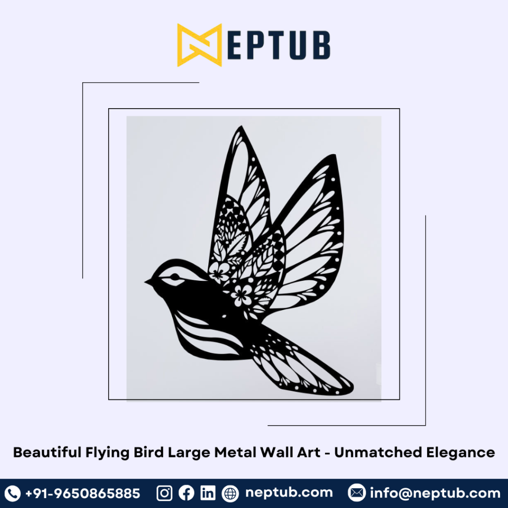 Beautiful Flying Bird Metal Wall Art Graceful Avian Elegance for Your Home