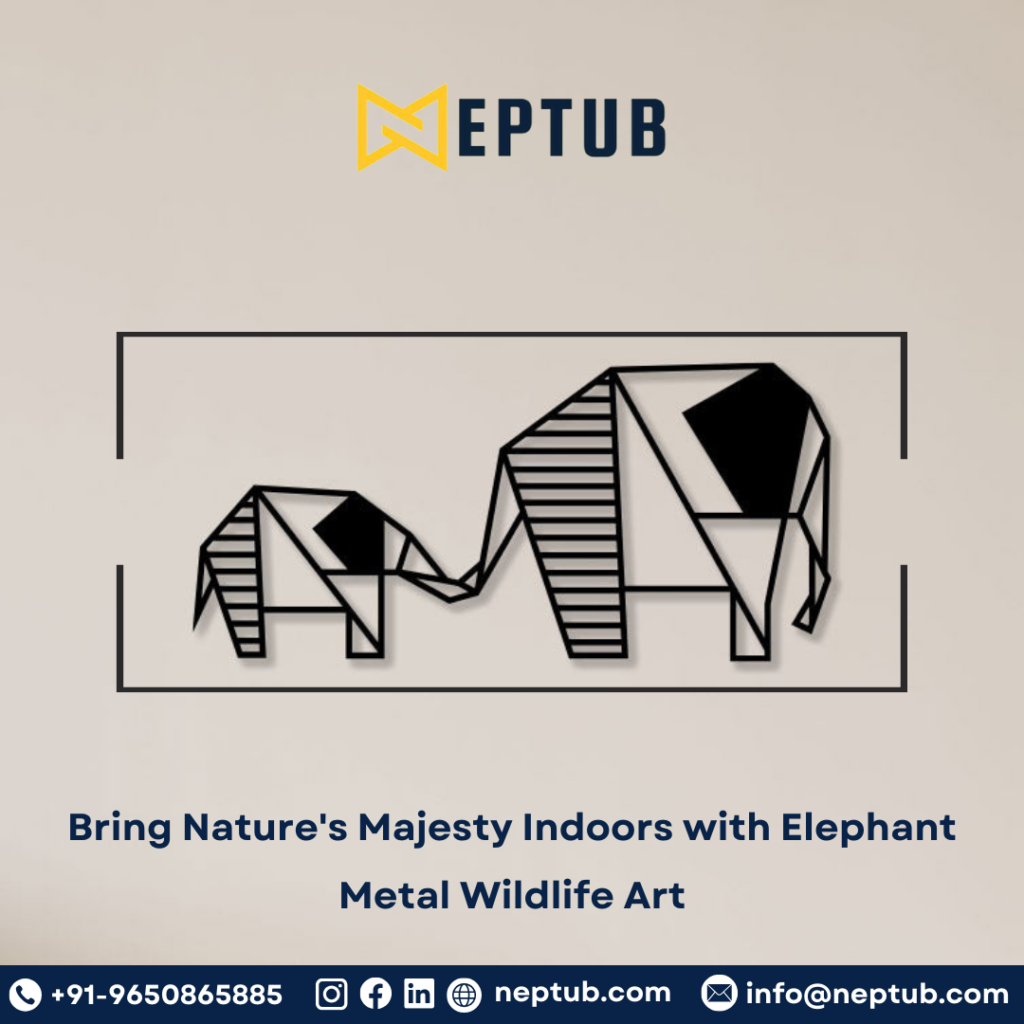Bring Nature's Majesty Indoors with Elephant Metal Wildlife Art