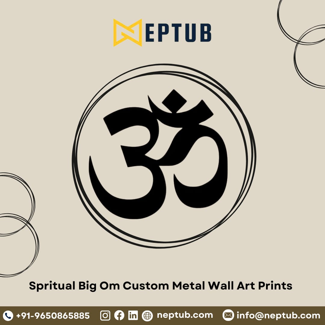 Spiritual Big Om Custom Metal Wall Art Prints Elevate Your Space with Sacred Symbolism