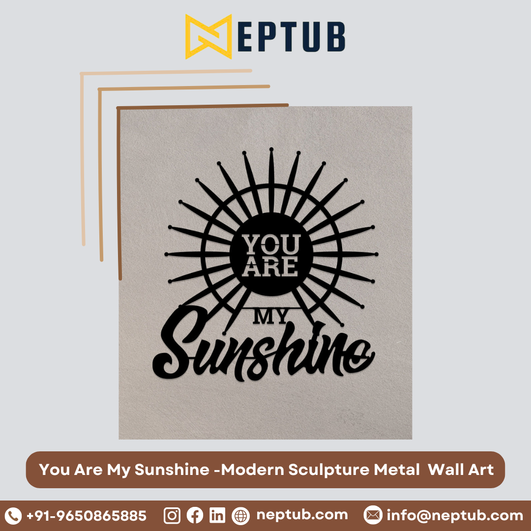 You Are My Sunshine Modern Metal Wall Art Sculpture