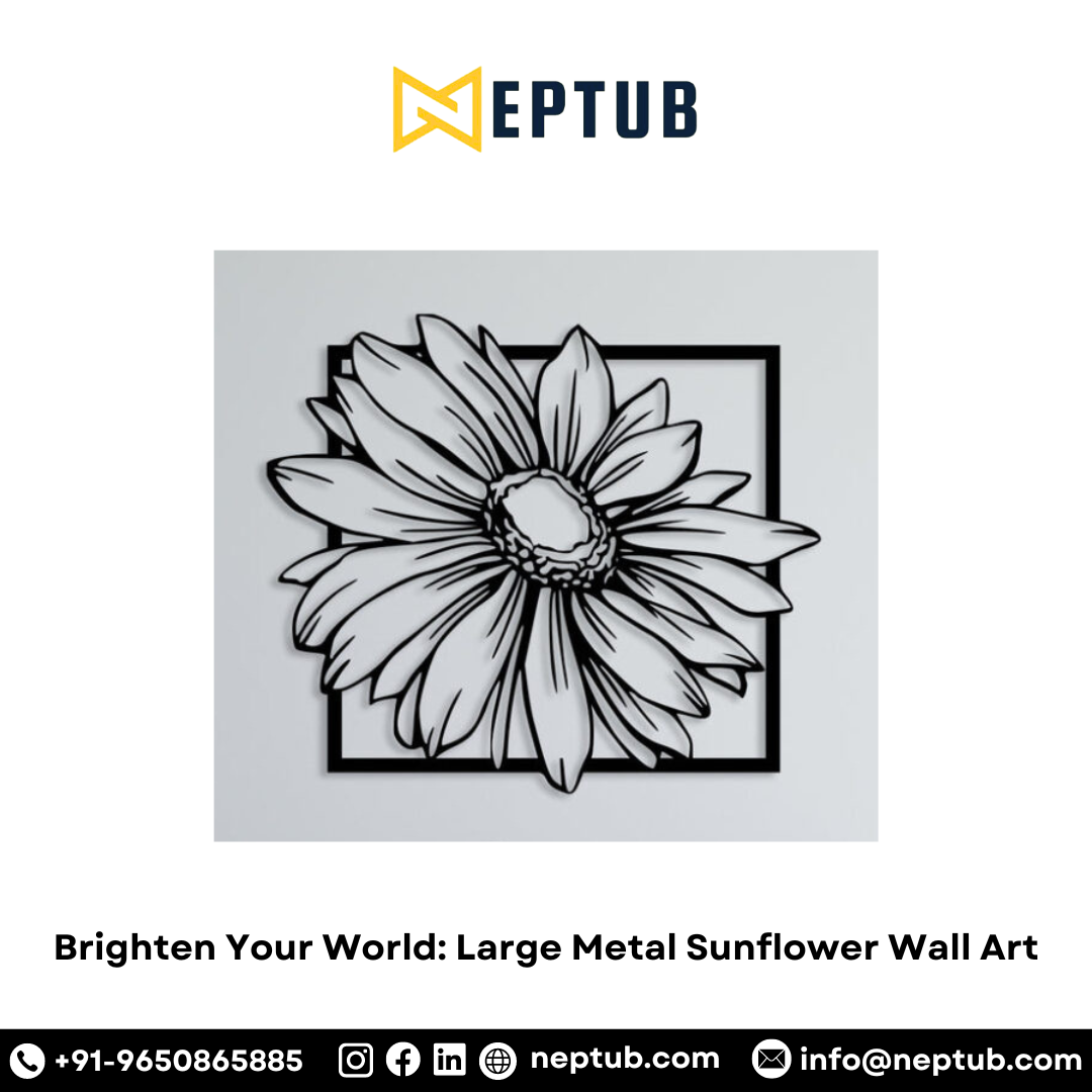 Brighten Your World Beautiful Large Metal Sunflower Wall Art