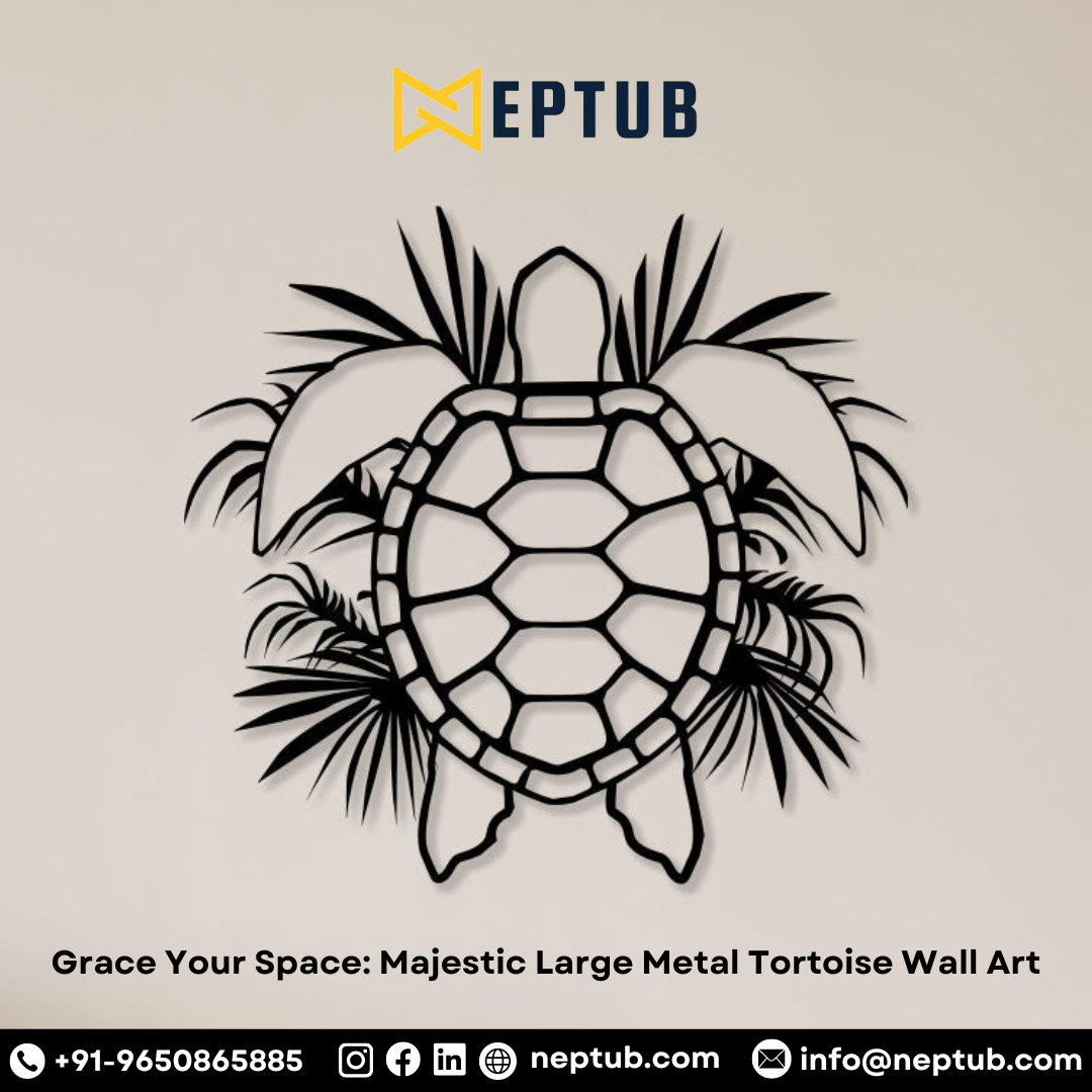 Grace Your Living Space with a Beautiful Large Metal Tortoise Wall Art