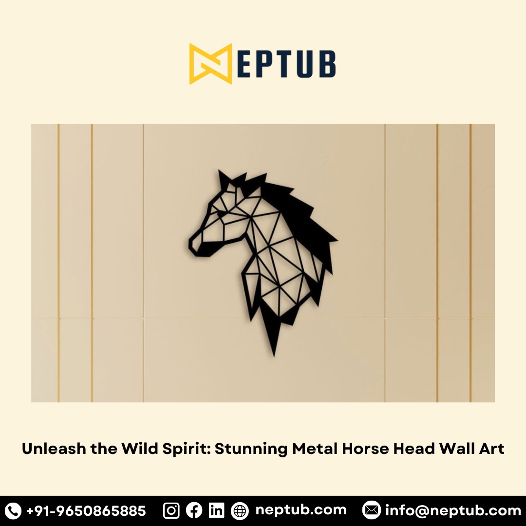 Unleash the Wild Spirit Captivating Metal Horse Head Wall Art