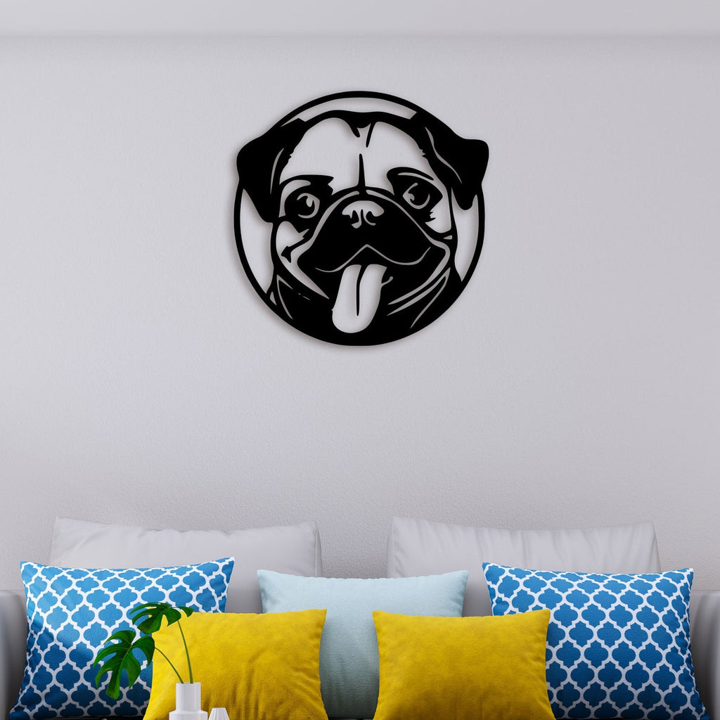 Pug Face Metal Wall Art4