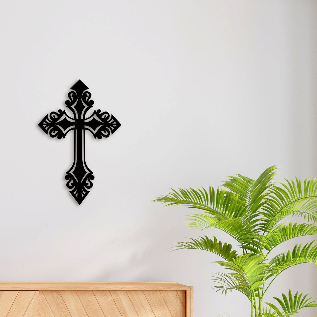 Designer Christian Cross Metal Wall Art4