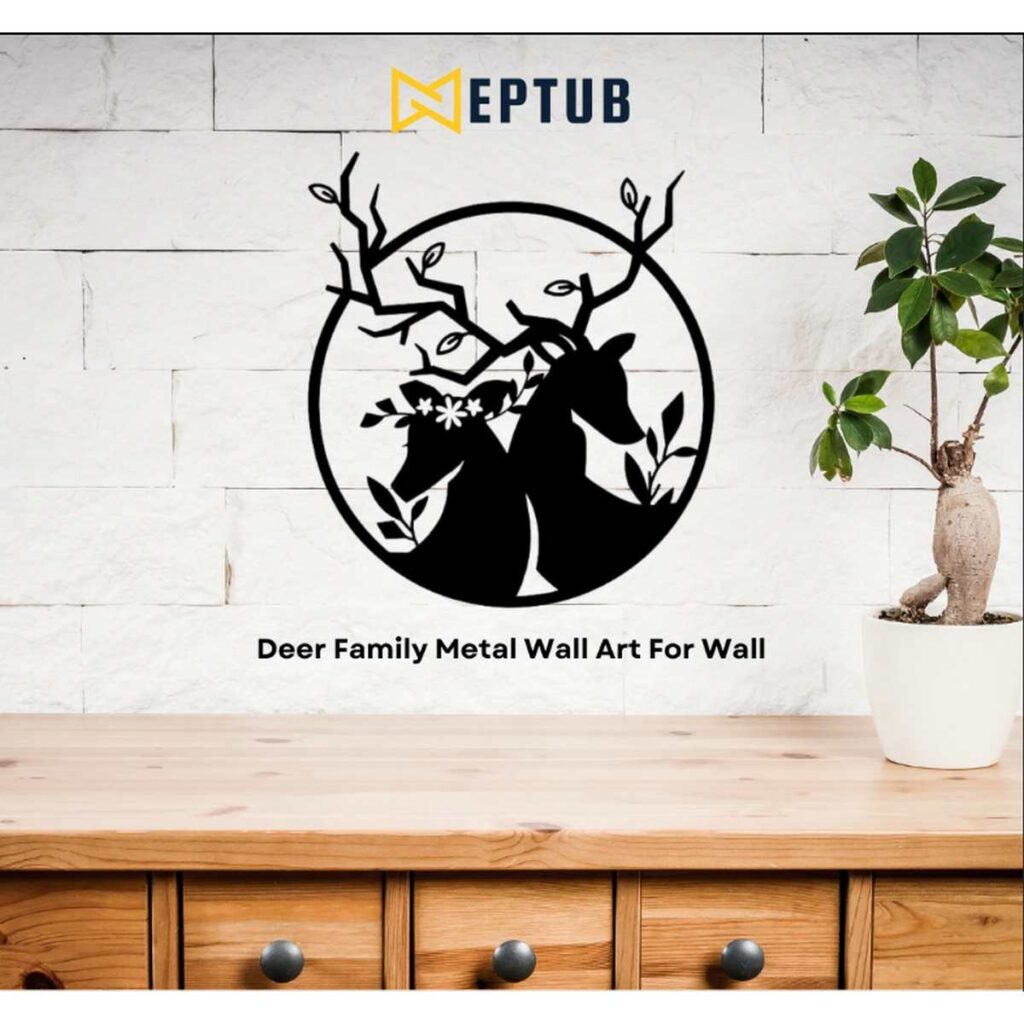 Deer Family Metal Wall For Art