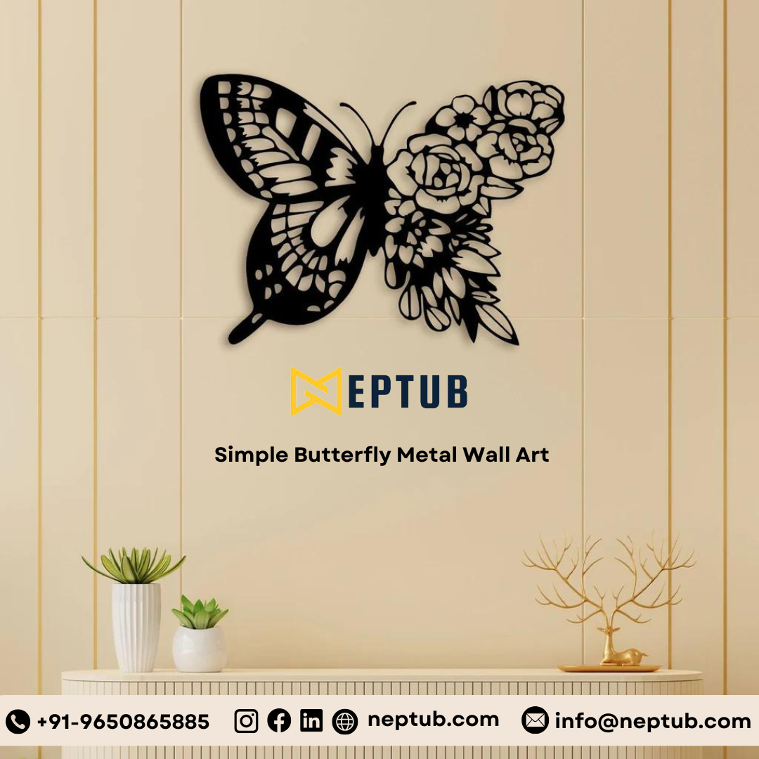 Enhance Your Space with the Elegance of Simple Butterfly Metal Wall Art