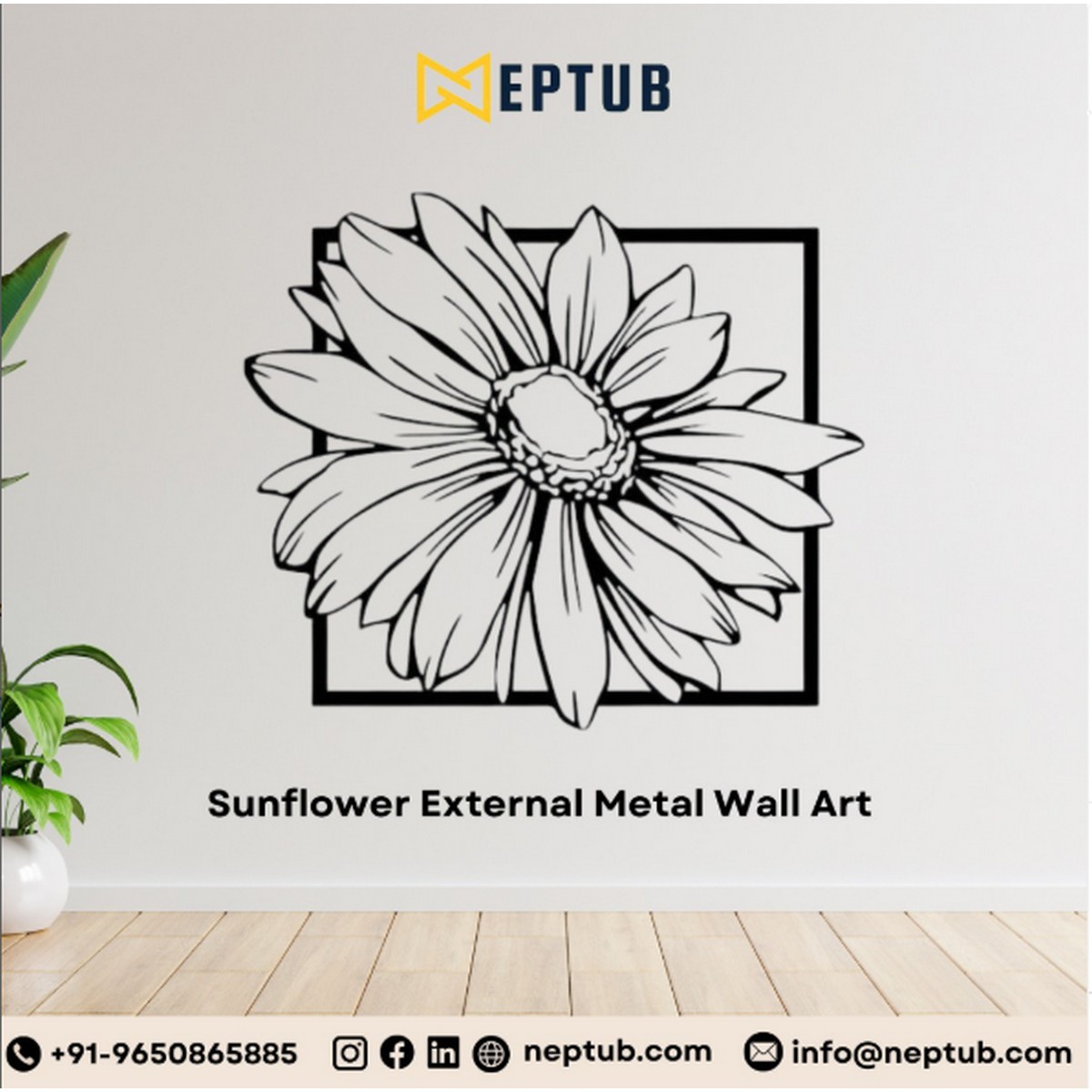 Brighten Your Space with Sunflower Metal Wall Art