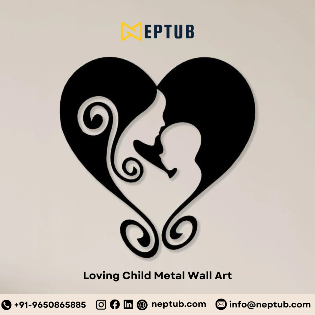 Celebrate Love with Our Loving Child Metal Wall Art