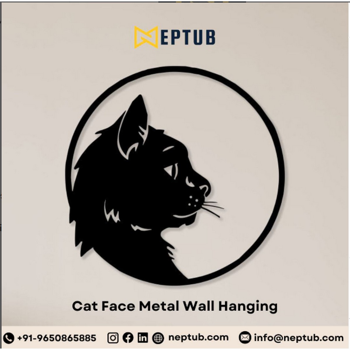 Enchant Your Walls with the Cat Fae Metal Wall Hanging ✨🐾