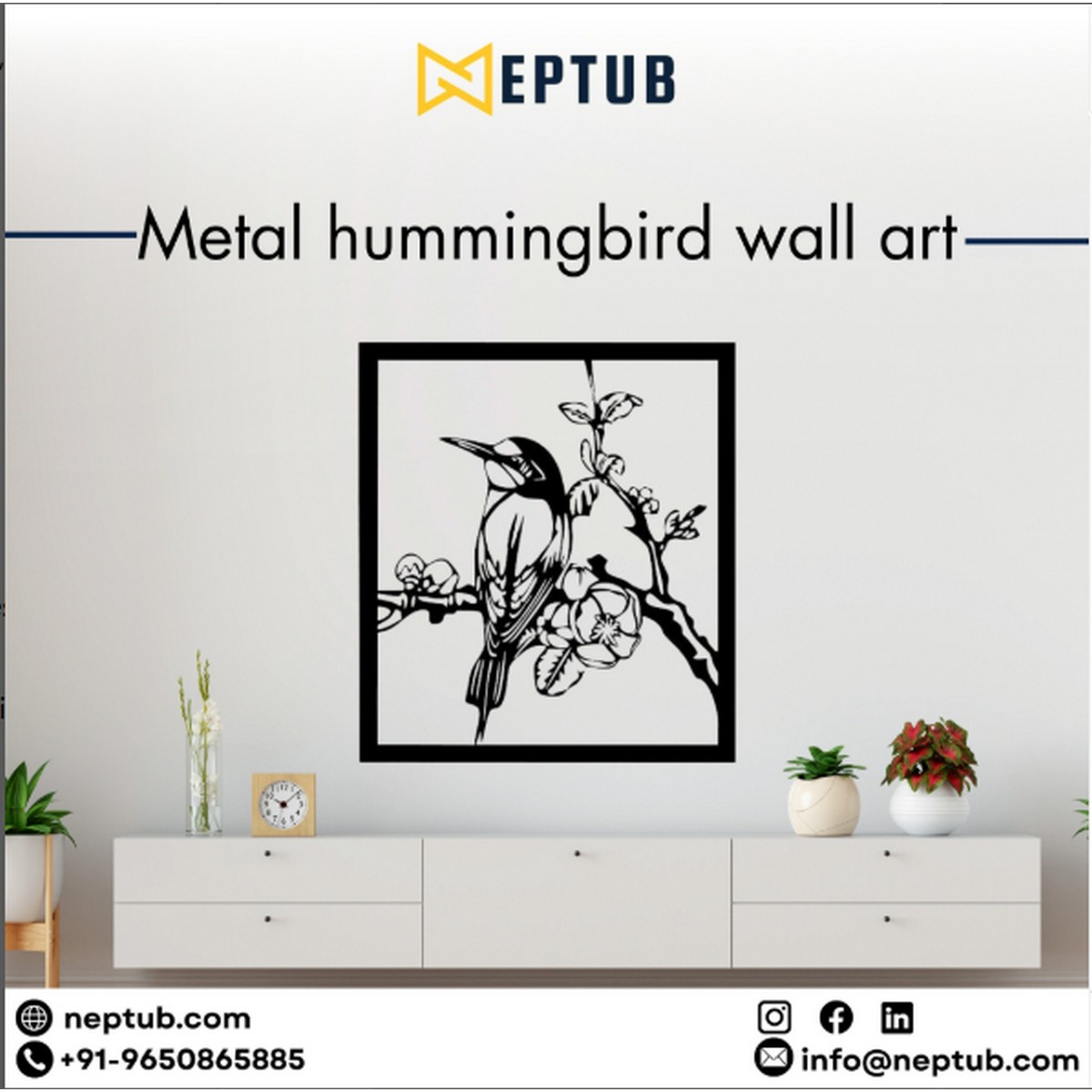 Grace Your Walls with Metal Hummingbird Wall Art