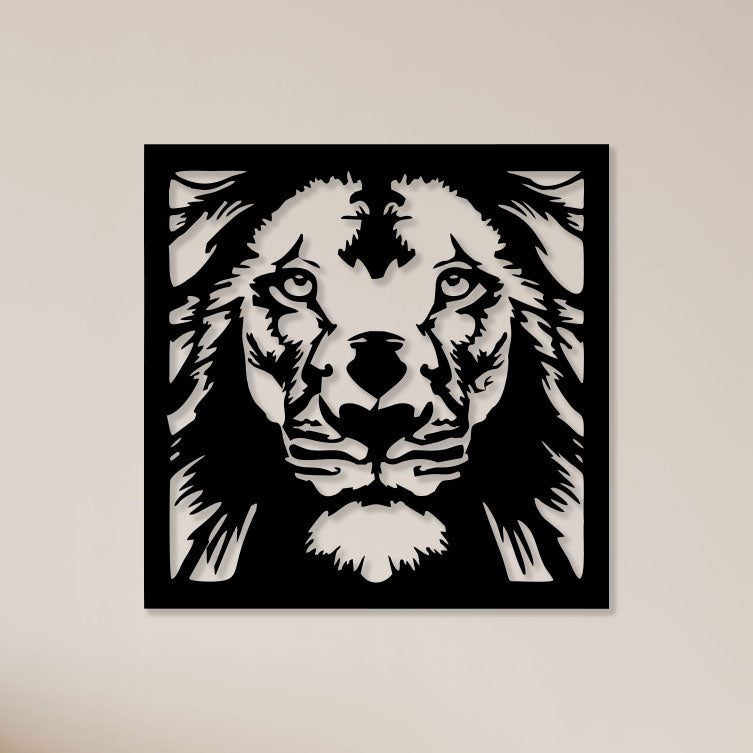 Peaceful Lion Metal Wall Art1