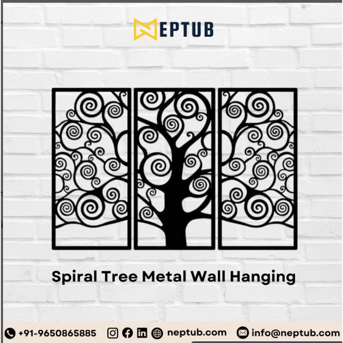 Spiral Tree Metal Wall Hanging – Elegance for Your Walls