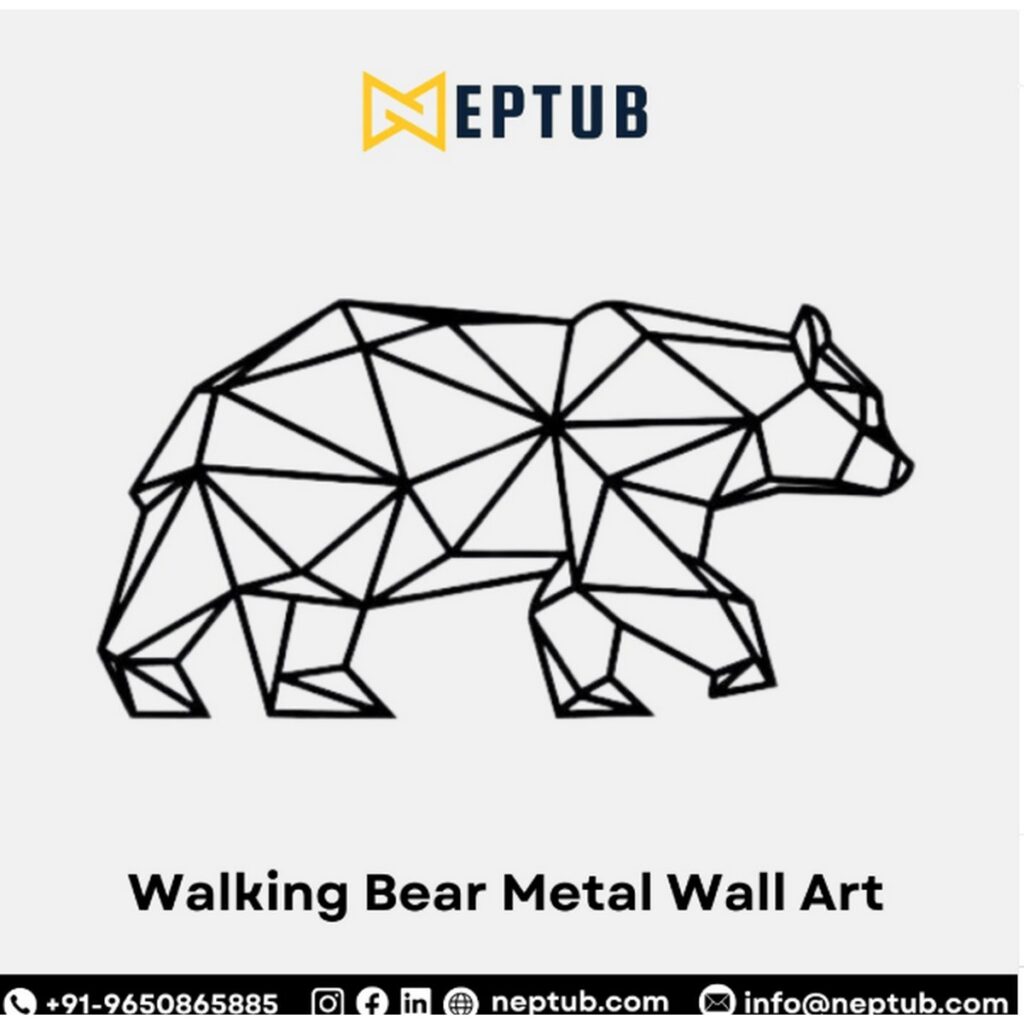 Walking Bear Metal Wall Art Bring Nature's Majesty Indoors