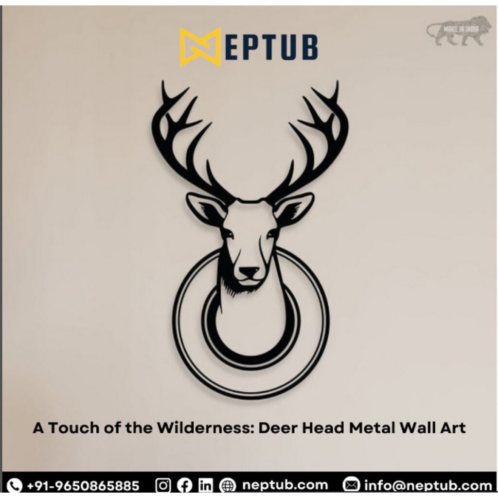 Wilderness Elegance Deer Head Metal Wall Art 🦌✨