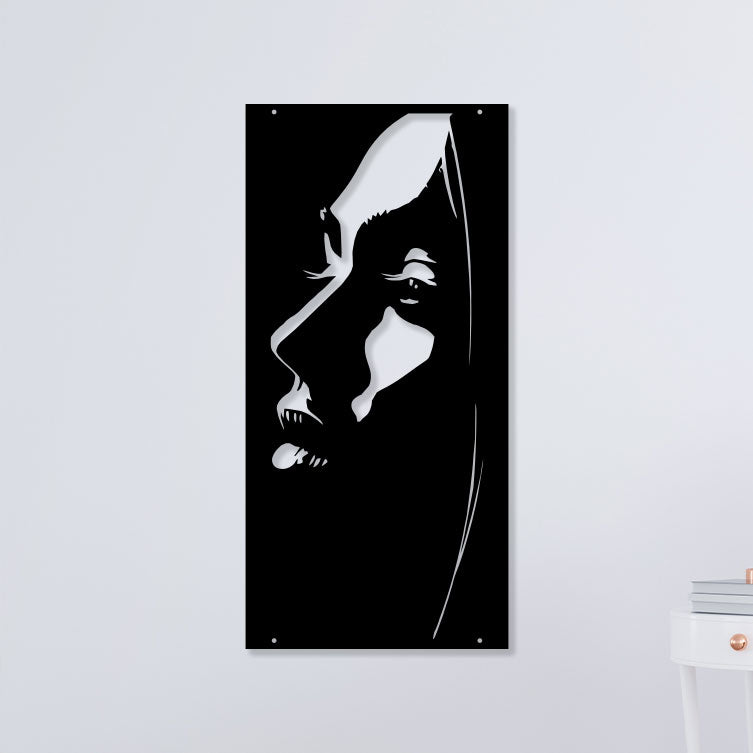 Woman Face Metal Wall Art1