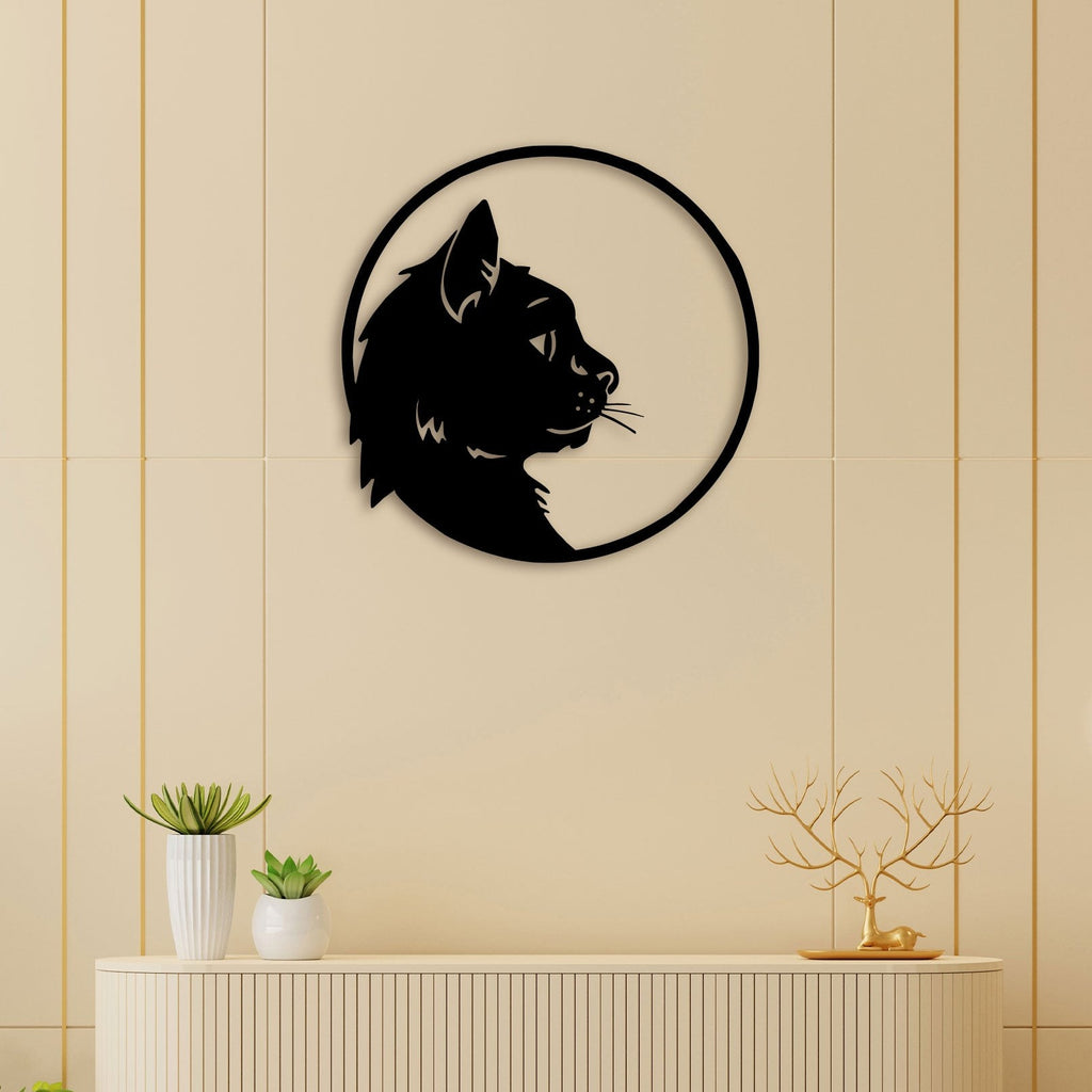 Cat Face Metal Wall Art5