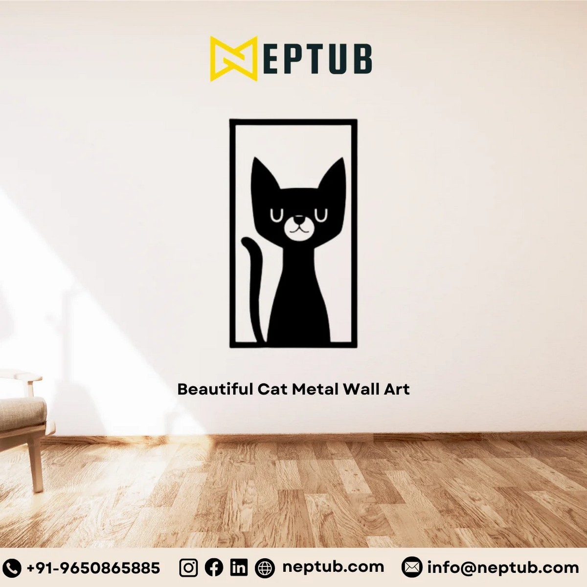 Cat Metal Wall Art