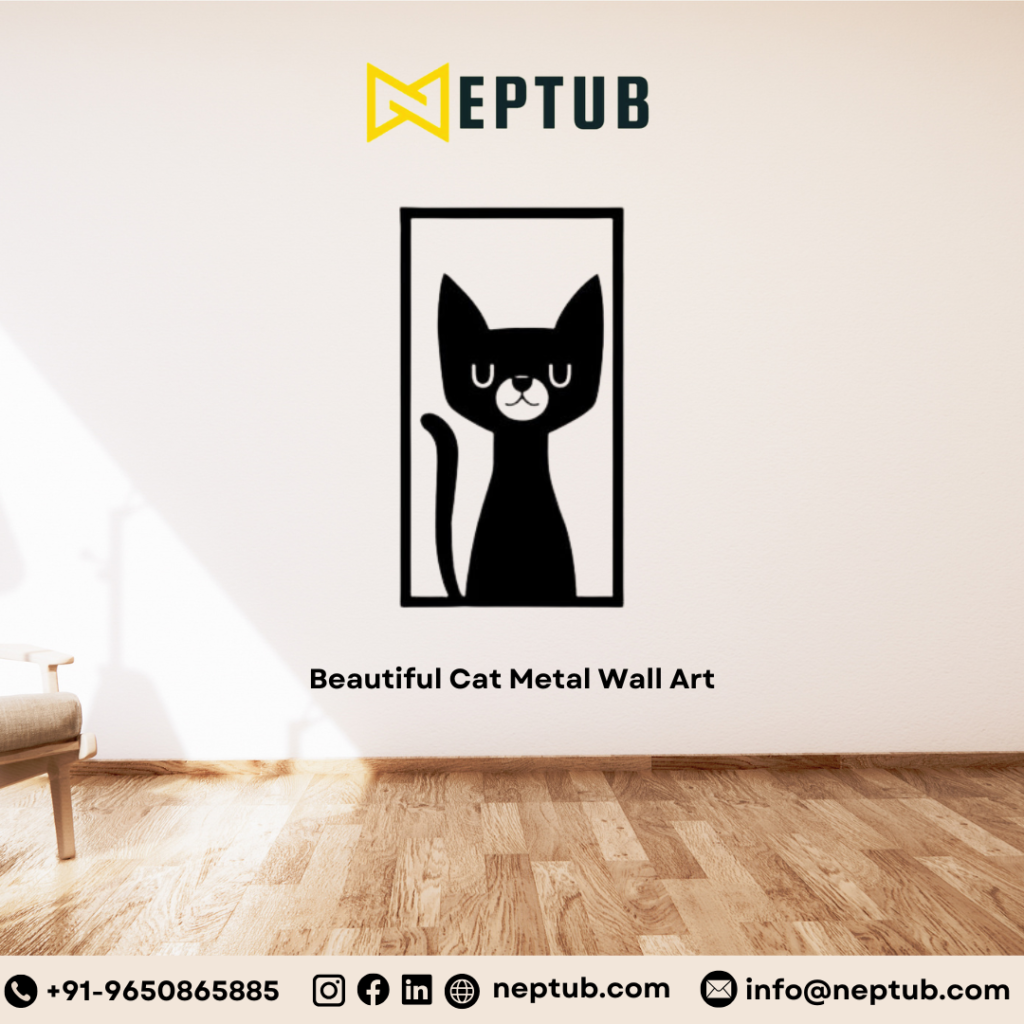 Grace Your Space with Stunning Cat Metal Wall Art