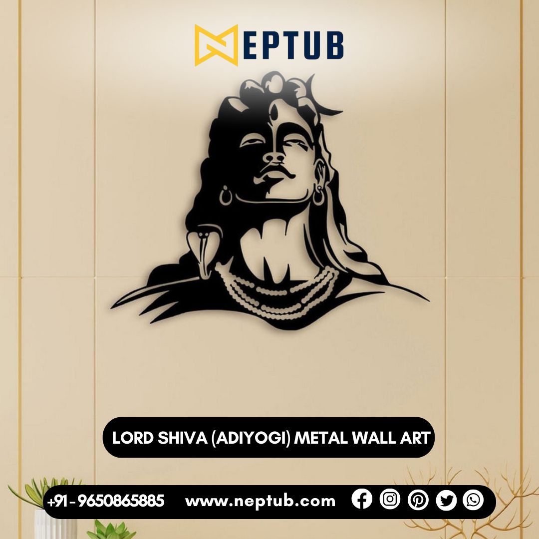 Grace Your Walls with Divine Lord Shiva Metal Wall Art