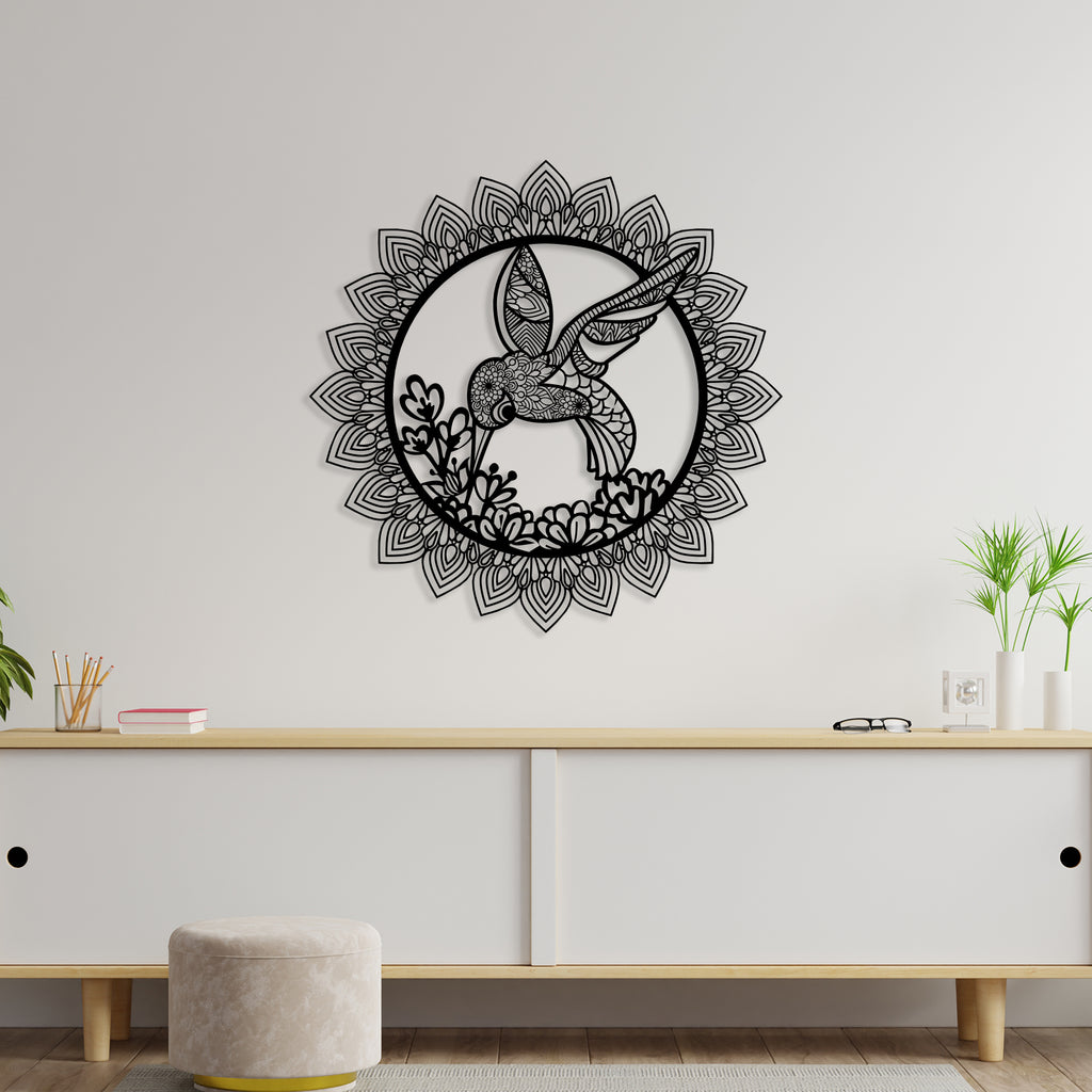 Sunflower Bird Metal Wall Art4